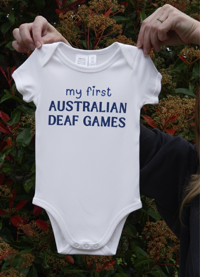 Baby Onsie "My First Australian Deaf Games"